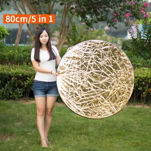 SUPON 80cm 5 in 1 reflectors Portable Collapsible Round Camera Lighting Photo Disc Reflector bolso fotografico with Carrying Cas