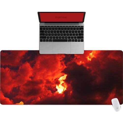 Office Computer Desk Mat Table Keyboard Big Mouse Pad Bloody Sky Pattern Laptop Cushion Desk Non-slip Mat Gamer Mousepad Mat