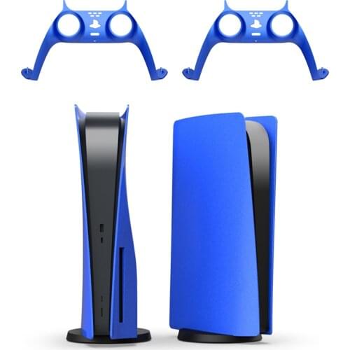 Skin Shell Case Cover Replacement Panel for PS5 Digital Version Disc Edition Gaming Console Anti-Scratch Dustproof Accessories