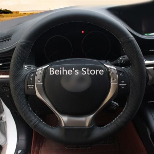 Car Steering Wheel Cover Hand-stitc​h on Wrap Cover Car interior decoration For Lexus ES250 ES300h GS250 GS300h