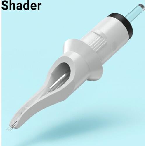 CP 20PCS Tattoo Cartridge Needles for Shading Bugpin 3.5MM Taper Curved Magnum #10(0.3MM) #12(0.35MM) Open and Close Tips