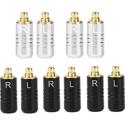 5pair Audio Jack MMCX Pin Earphone Connector Gold DIY Headphone Plug Adapter For Se215 Se315 Se425 Se535 Se846 HIFI Headset Wire