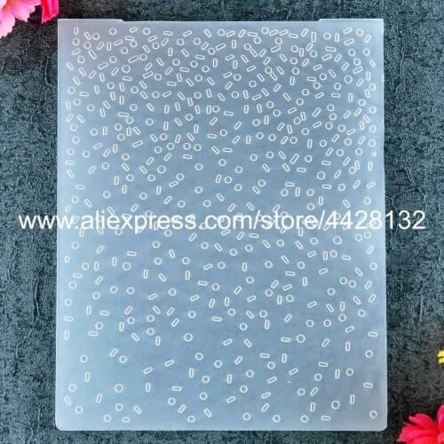 Dots Plastic Embossing Folder For Scrapbook DIY Album Card Tool Plastic Template 12.1x15.3cm 9012006