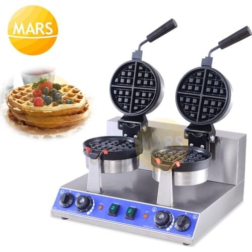 Electric Waffle Maker Rotate Waffle Baking Pan Egg Cake Oven Waffle Pancake Maker Non-Stick Waffles Maker Mold Breakfast Machine