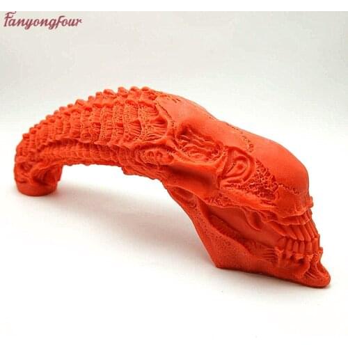 3D monsters creatures skull cake mold, mousse chocolate cake mold, plaster, cement DIY silicone mold cake decoration tools