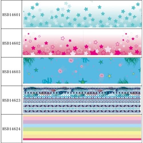 HSDRibbon free shipping 3" 75mm heat transfer printed hsd-design series Grosgrain Ribbon 50Yards/Roll