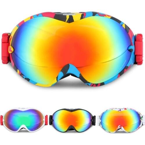 Outdoor Snow glasses Skiing Eyewear windproof double anti-fog ski goggles Flying Snowboarding glasses Breakage-proof UV Mirror