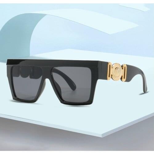 Fashion Trend Vintage Square Big Frame Sunglasses For Women Men Brand Design Ladies Travel Driving Gradient Sun Glasses Shades