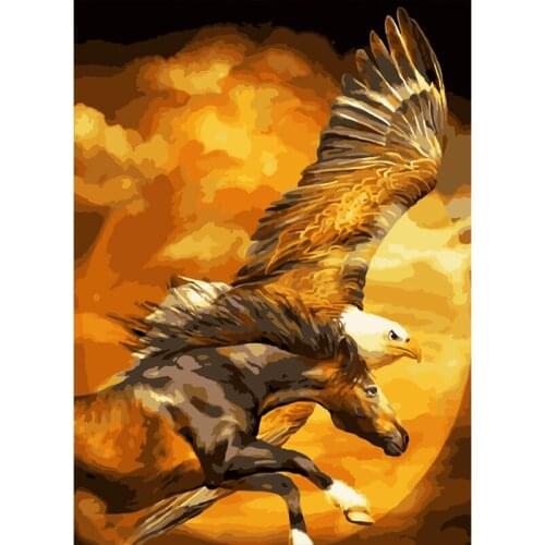 DIY Painting By Numbers Landscape eagle Kit Acrylic Paint On Canvas Modern Wall Art Picture By Numbers For Living Room