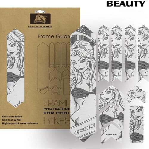 3D Road Bicycle Paster Frame Scratch-Resistant Protector MTB Bike Best Glue Removeable Stickers Anti-Skid Push Guard Frame Cover