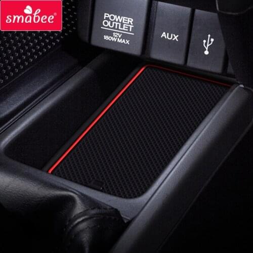SMABEE Gate slot pad For HONDA S660 2015-2018 Non-slip Interior Door Pad/Cup red/white
