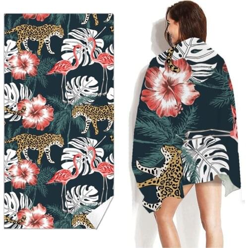 New Printed Quick Dry Sand Free beach towel Multifunction Microfiber Outdoor Water Sports Towel Swimming Surf Towels Portable