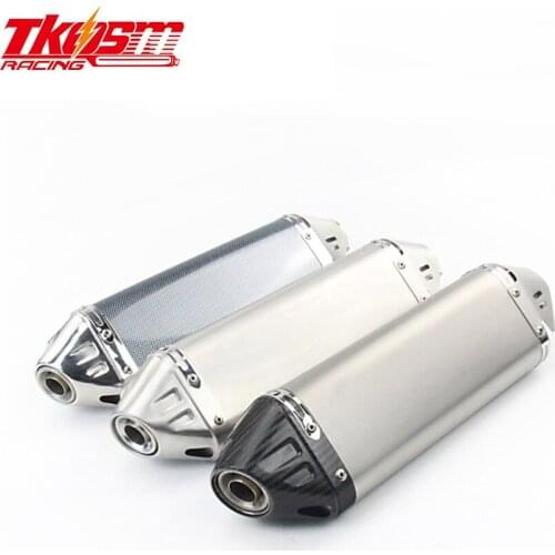 Wholesale motorcycle general exhaust pipe refitted tail section new exhaust nice sound full section carbon fiber exhaust pipe