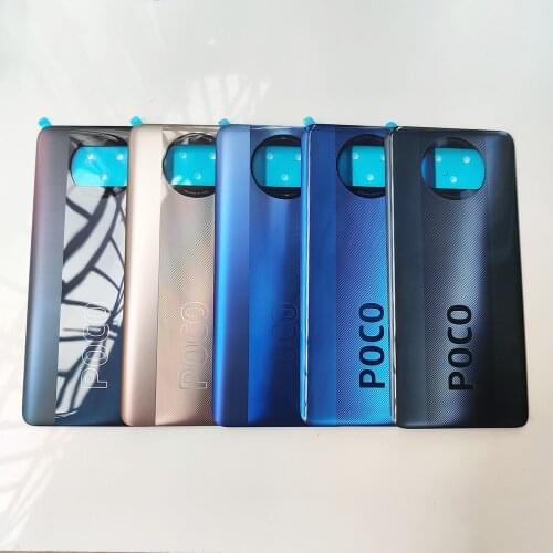 Original For Xiaomi Poco X3 NFC Battery Cover Door Back Housing Rear Case For Poco X3 Pro Battery Door Replacement Parts