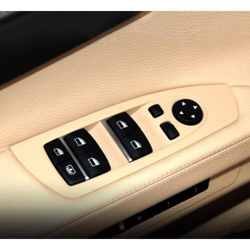Door Master Window Switch Control Panel Bezel Armrest Panel Window Switch Trim Cover for BMW F02 7 Series 2009-2014 LHD