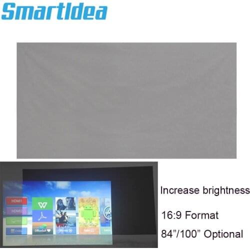 Smartldea Simple Projection Screen 84inch 100inch(16:9) Reflective Fabric Projector Projection Screen Increase Brightness