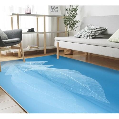 Simple blue abstract transparent lines home bedroom floor 3d flooring painting flooring papel de parede 3d flooring