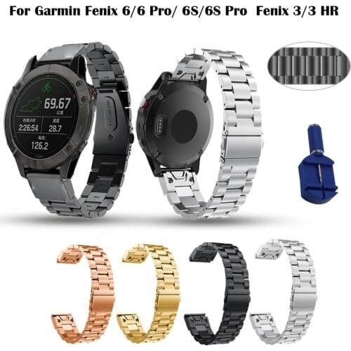 20 22 26mm Hot Metal Sport Watch Band For Garmin Fenix 6 6S 6X 5X 5 5S 3HR Forerunner 935 945 Smartwatch Strap Easyfit Wristband