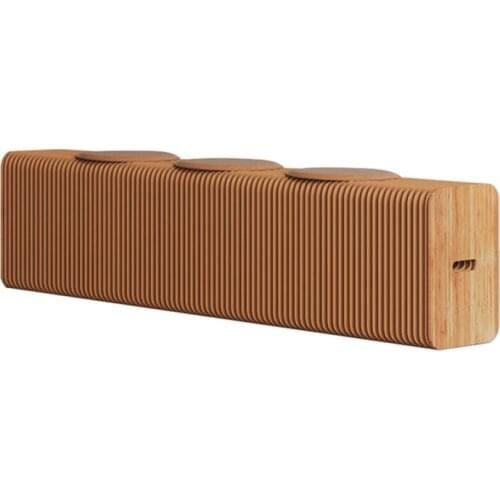 Creative Kraft Paper Folding Stool Bench Paper Furniture Organ Shaped Chair Ideal for Home/Outdoor Decor Bench Seat Long Chair