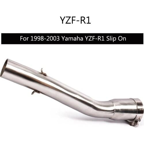 Slip On For 1998-2003 Yamaha YZF-R1 Exhaust Pipe Stainless Steel Mid Link Pipe 51 mm Middle Elbow Direct Replace Modified Pipe