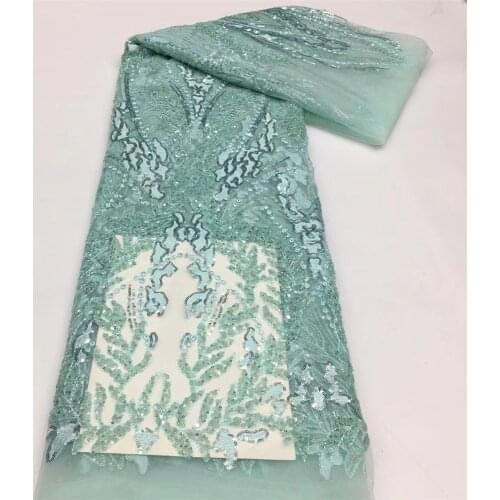 Exquisite large flower position beaded tube sequin totem tulle embroidery, suitable for high-end party dresses for ladies