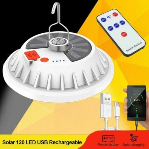 Outdoor USB Solar Camping Charging Light Remote Control Hanging Night Light Camping Emergency Outdoor Equipment Waterproof D1O3