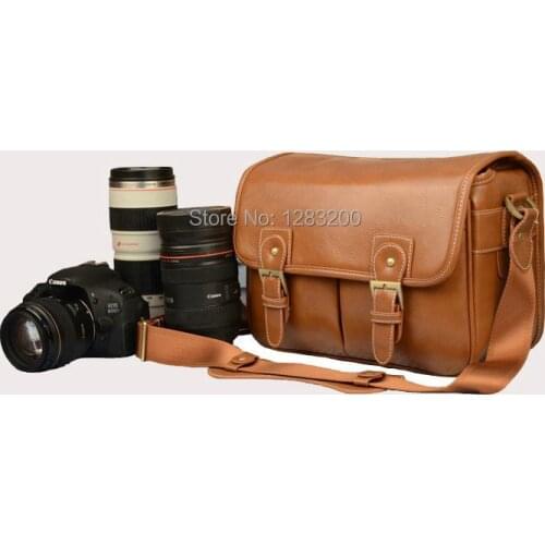 PU Leather Waterproof Camera bag for Nikon Canon Sony Samsung Pentax 115-4