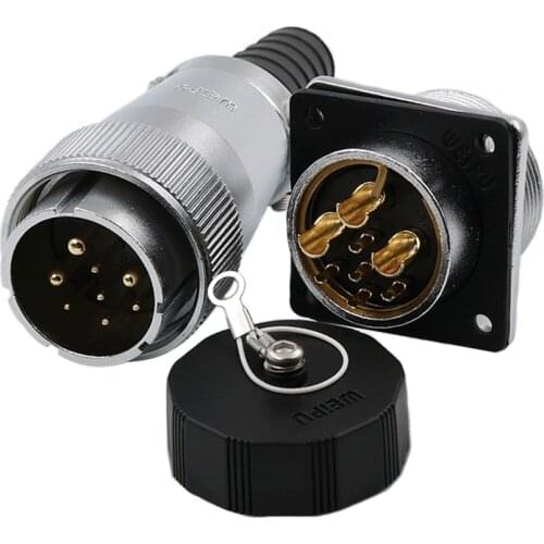 WEIPU WS32 TQ+Z Waterproof M32 4 6 8 10 11 13 19 Pin Automotive Power Connector Adapter PCB Panel Mount Male Plug Female Socket