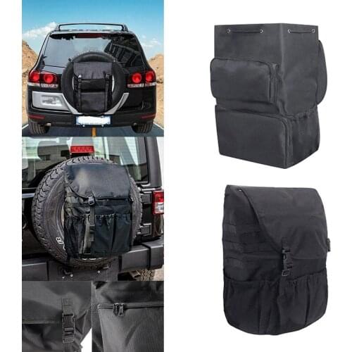 Spare Tire Storage Bag For Jeep Wrangler JK TJ YJ 1987-2020 Cargo Bags Luggage Tool Organizers Trunk Multi-Pockets Backpack