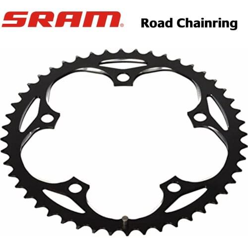 Sram Road BCD130 48T SS/Road Track Bicycle Chain Ring Chainring, Black, 11.6215.197.110