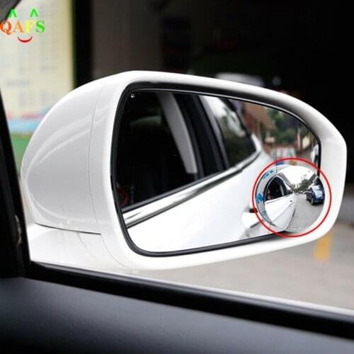 1Pc/2pcs Car 360 Degree Wide Angle Convex Mirror Small Round Side Blindspot Rearview Parking Mirror Framless Blind Spot Mirror