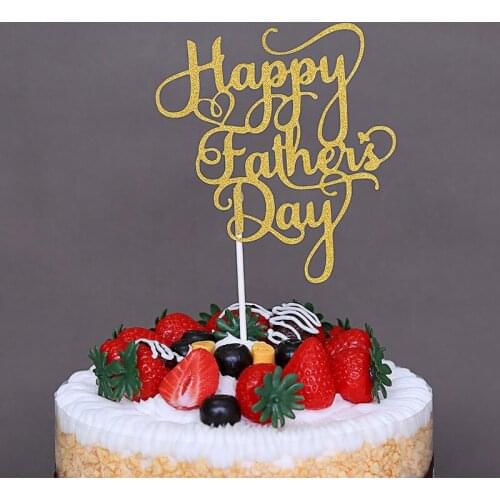 1PC Happy Fathers Day Cake Flags For Thanksgiving Day Father Birthday Party Decor