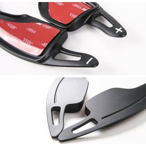 2Pcs GSD Aluminum alloy Car Steering Wheel Shift Paddle Shifter Extension for Chevrolet Camaro 2017 up black