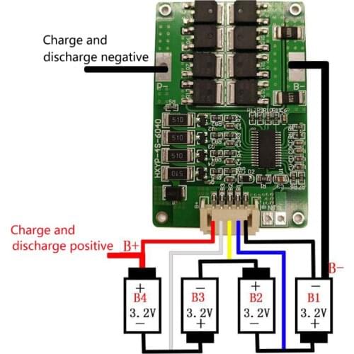 M7DF 4S 12.8V 32650 Battery Protection Balancer Board Balncing Full Charge Batteries Cells Practical Easy Installation