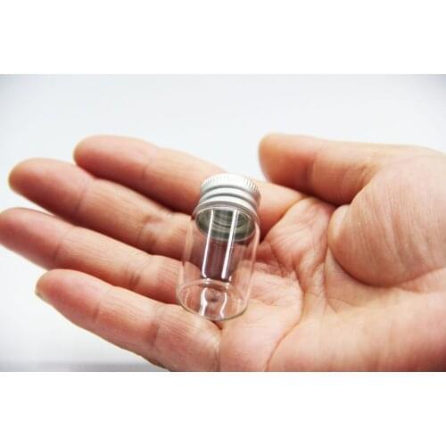 50pcs 22*40mm 7ml Clear Bottle Glass Vial With Screw Caps Wishing Drift Glass Message Vial Bottles Containers Jar Wedding Decor