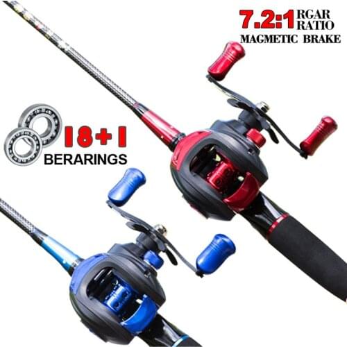 7.2:1 18+1BB 8KG Max Drag LY Reinforced Reel Fishing Baitcasting Reel High Speed Fishing Reel Left Right Hand Reel