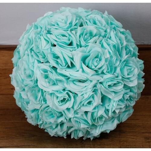 8inch(20cm) Silk Kissing Artificial Rose Flowers Ball for Tea Party Decoration Christmas Decoration Supplies Kissing Ball