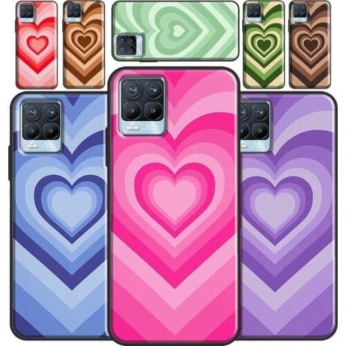 Latte Love Groovy Coffee Heart Pink For OPPO Realme C21 C15 C11 C3 GT Q3 6 7 8 Pro Case Cover For OnePlus 9 Pro Nord 2 8T 9R