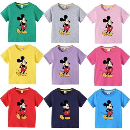 Kids Top Summer Boys Clothes Cute Cartoon Mickey Mouse T-shirt Toddler Boy Kawaii T Shirts Kids Clothes Boys 2 To 9 Cotton top