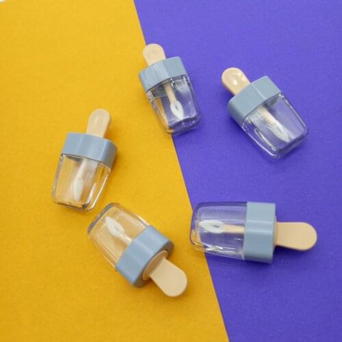 1pcs 5ml Sweet Ice Cream Shape Empty Lip Gloss Tube Plastic Lip Balm Storage Bottle Travel Portable Cosmetic Refillable Bottles