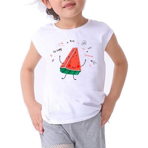 Tshirt vogue girl t shirt for girls clothes children clothing cute cartoon dancing watermelon kids clothes boys graphic t shirts