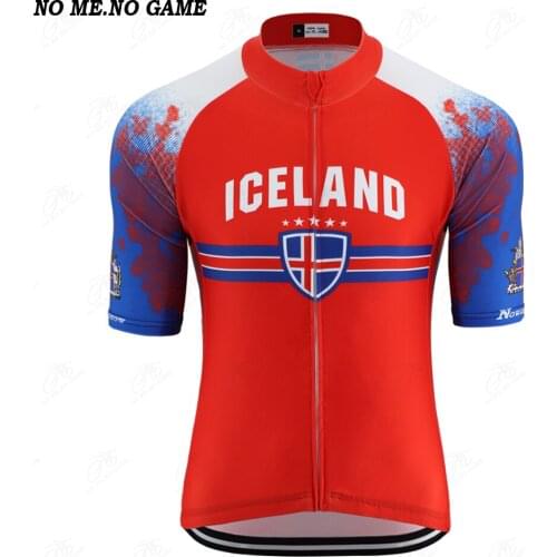 NO ME NO GAME - New Iceland National Team Cycling Jersey Men Summer Road Racing Cycling Clothing Mountain Bike Jersey Men Shirt