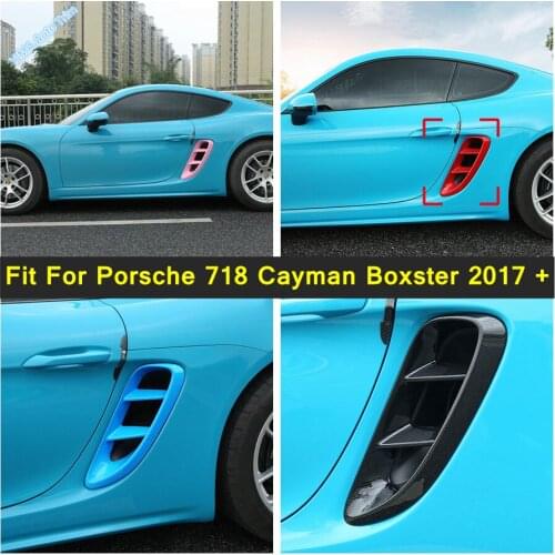 Car Engine Scoop Air Vent Cover AC Outlet Duct Flow Intake Trim For Porsche 718 Cayman Boxster 2017 - 2021 Exterior Accessories