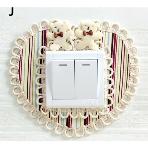 Switch Cover Lace Home Switch Wall Sticker Fabric Double Open Protective Cover Living Room Bedroom Lamp Switch Socket Decoration