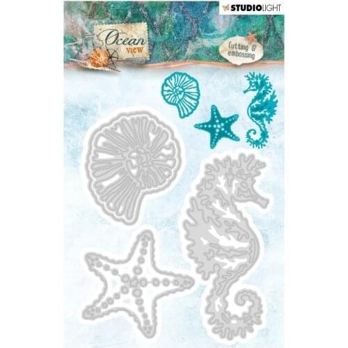 AliliArts Metal Cutting Dies Sea Horse Conch Starfis diy Scrapbooking Photo Album Decorative Embossing PaperCard Crafts Die 2020