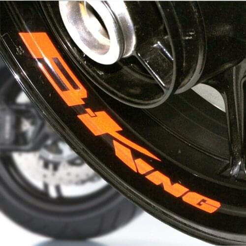 A set of 8pcs 8 X CUSTOM INNER RIM DECALS WHEEL Reflective STICKERS STRIPES For SUZUKI BKING B-KING B KING