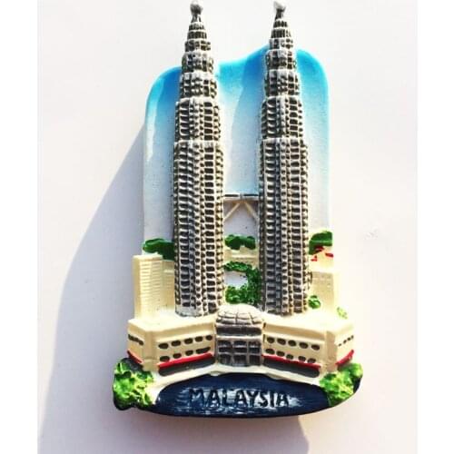 QIQIPP Malaysias capital Kuala Lumpur landmark Twin tourism commemorative handicraft magnet refrigerator stickers
