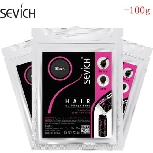 Sevich 100g Hair Building Fibers Hair Loss Concealer Thicken Powder Hair Care Product Growth Keratin Salon Hair Treatment