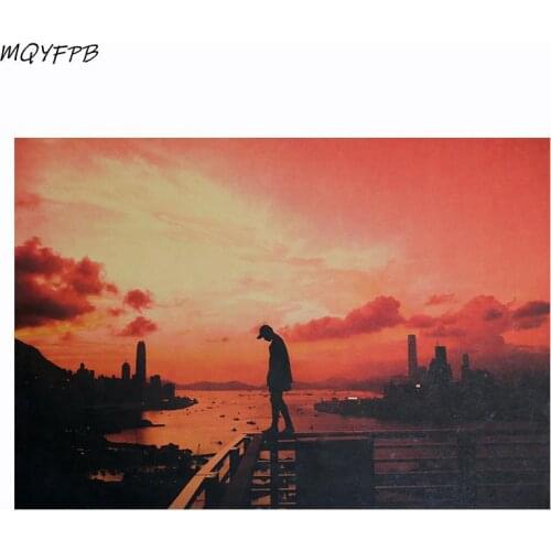 Silhouette Kraft Paper Poster Home Room Wall Decoration Painting Core 50.5x35cm