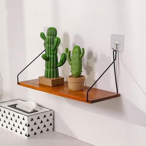 Nordic Creative Wooden Wall Storage Shelf Bedroom Living Room Wall Hanging Frame For Home Decoration Display Stand